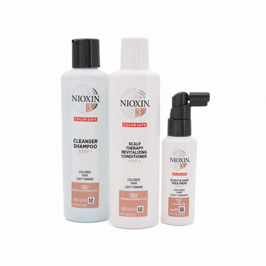 NIOXIN 3 Trial Kit for Coloured Hair 2x150ml & 50ml - Imperfect Box - This is Beauty UK