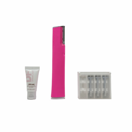 DERMAFLASH Luxe+ Sonic Dermaplaning/PeachFuzz Removal Pop Pink - Imperfect Box