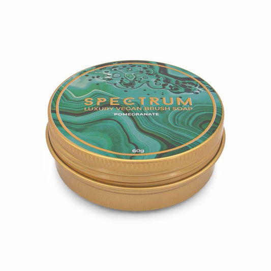 Spectrum Luxury Vegan Makeup Brush Soap Pomegranate 60g - Imperfect Container